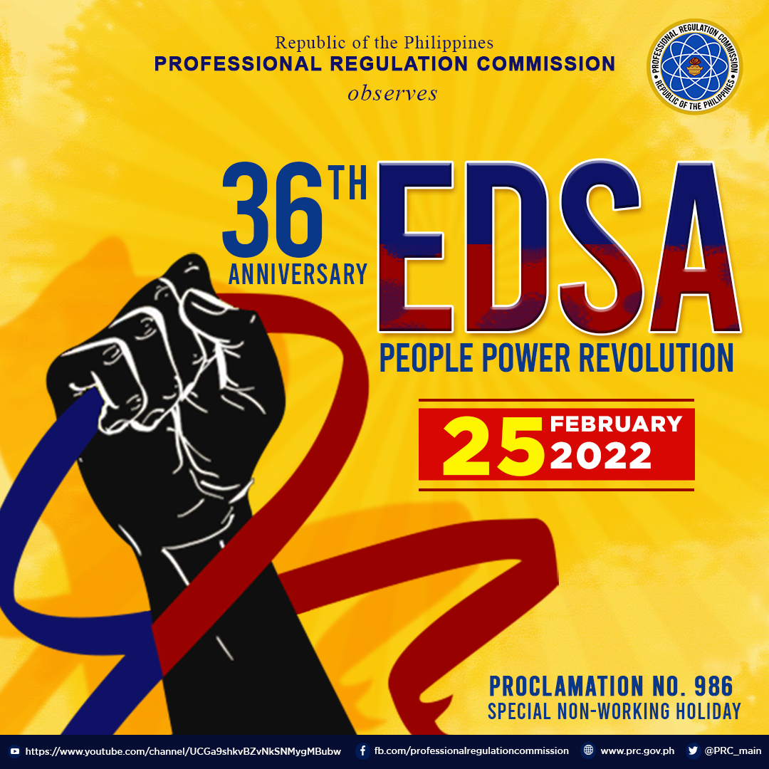 PRC Observes 36th Anniversary of the EDSA People Power Revolution